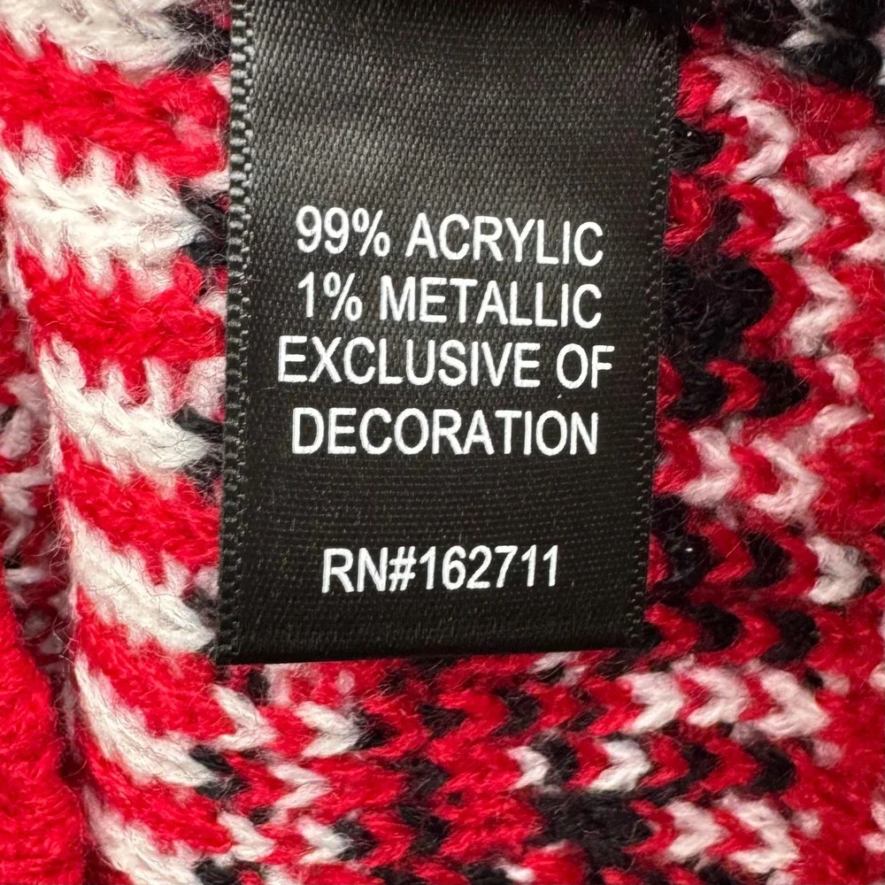 NEW 33 Degrees Kids Ugly Christmas Sweater Holiday Fair‎ Isle Red Black Size 6